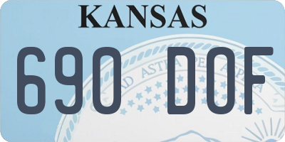 KS license plate 690DOF