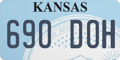 KS license plate 690DOH