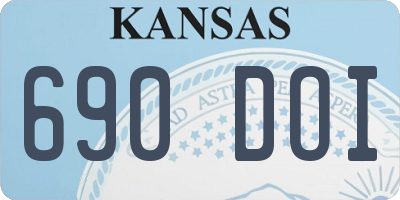 KS license plate 690DOI