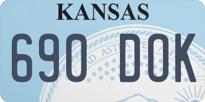 KS license plate 690DOK