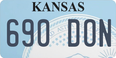 KS license plate 690DON