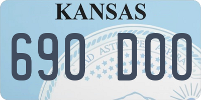 KS license plate 690DOO