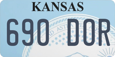 KS license plate 690DOR