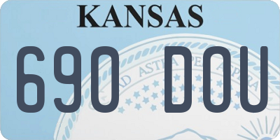 KS license plate 690DOU