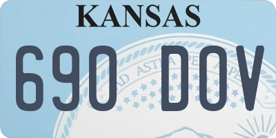 KS license plate 690DOV