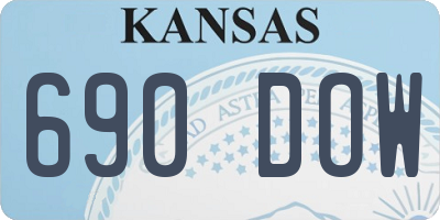 KS license plate 690DOW