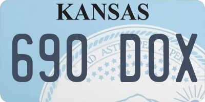 KS license plate 690DOX