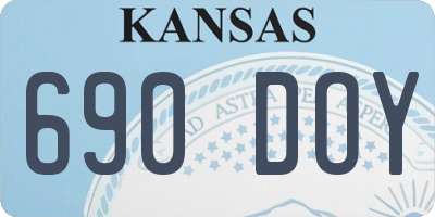 KS license plate 690DOY