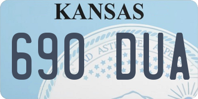 KS license plate 690DUA