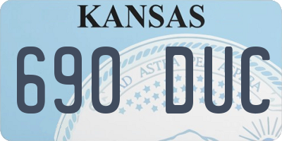 KS license plate 690DUC