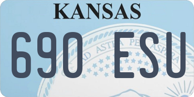 KS license plate 690ESU