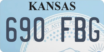 KS license plate 690FBG