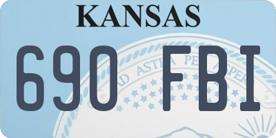 KS license plate 690FBI