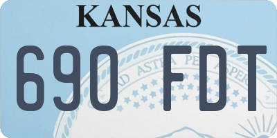 KS license plate 690FDT