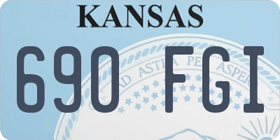 KS license plate 690FGI
