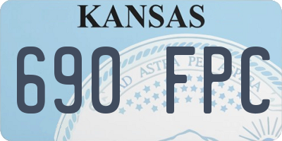 KS license plate 690FPC