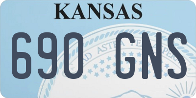KS license plate 690GNS