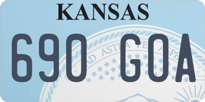 KS license plate 690GOA