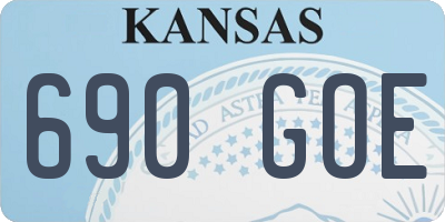 KS license plate 690GOE
