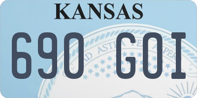 KS license plate 690GOI