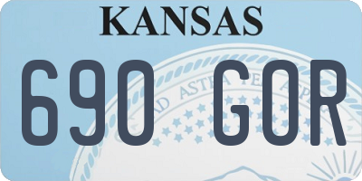 KS license plate 690GOR