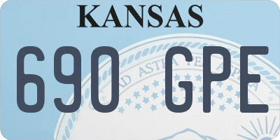 KS license plate 690GPE