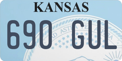 KS license plate 690GUL