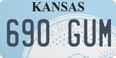 KS license plate 690GUM