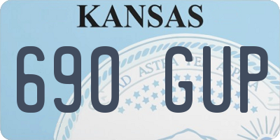 KS license plate 690GUP