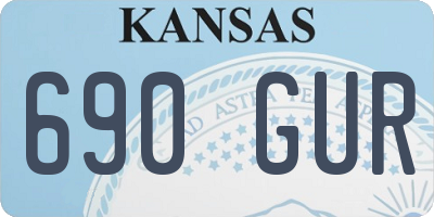 KS license plate 690GUR