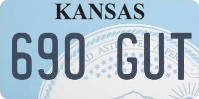 KS license plate 690GUT