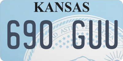 KS license plate 690GUU