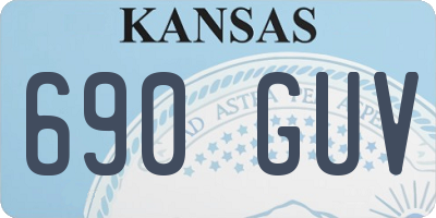 KS license plate 690GUV