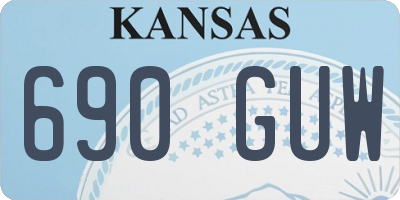 KS license plate 690GUW