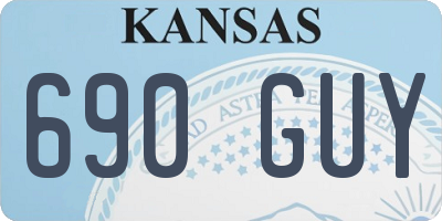KS license plate 690GUY
