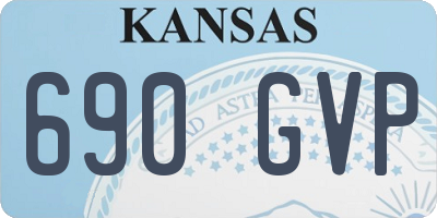 KS license plate 690GVP