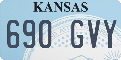 KS license plate 690GVY