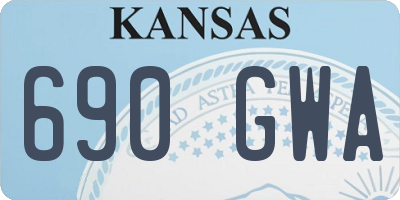 KS license plate 690GWA