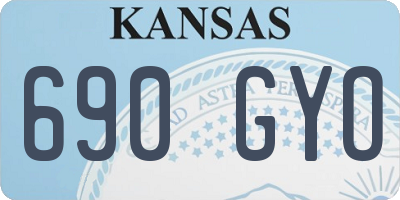 KS license plate 690GYO