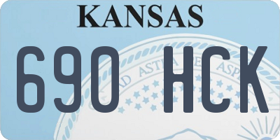 KS license plate 690HCK