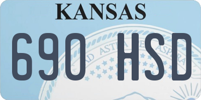 KS license plate 690HSD