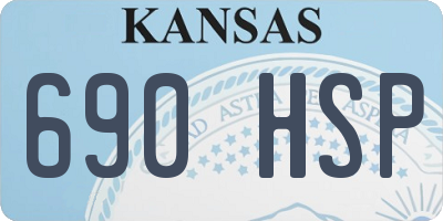 KS license plate 690HSP