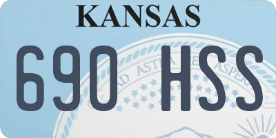 KS license plate 690HSS