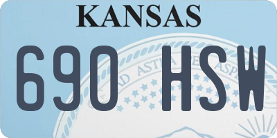 KS license plate 690HSW