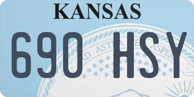 KS license plate 690HSY