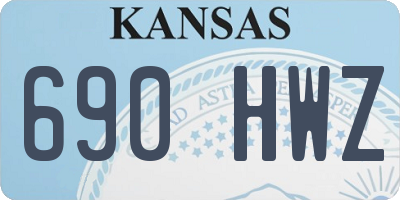 KS license plate 690HWZ