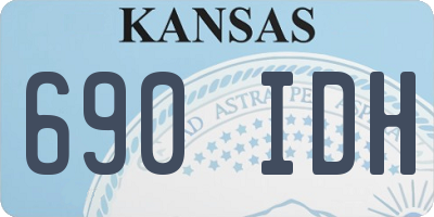 KS license plate 690IDH