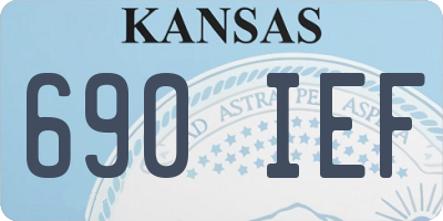 KS license plate 690IEF