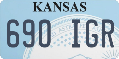 KS license plate 690IGR