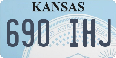 KS license plate 690IHJ